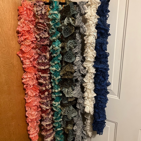 Accessories - Hand-crafted scarves bundle in a variety of colors. Sold as a bundle of 7.